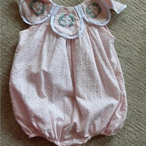 easter crochet cross pink swiss dot bubble